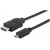 Кабель Manhattan HEC ARC 3D 4K HDMI(M) - Micro (M) Black 2м - Metoo (1)