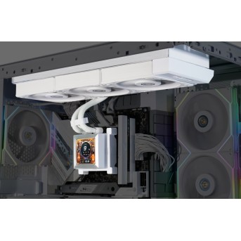 Водяное охлаждение для CPU Lian Li HydroShift LCD 360S White, 3x120mm, G89.GHSLCD36SW.00 - Metoo (4)