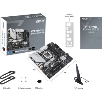 Материнская плата ASUS PRIME B760M-A WIFI D4, LGA1700 4xDDR4 4xSATA3 2xM.2 RAID 2xHDMI DP mATX - Metoo (2)