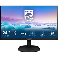 Монитор 23,8" PHILIPS 243V7QDSB/<wbr>00/<wbr>01 IPS 1920x1080 75Hz 4мс 250кдм 1000:1 VGA DVI HDMI Черный