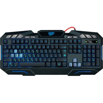 Клавиатура проводная игровая Defender Doom Keeper GK-100DL, ENG/<wbr>RUS, USB, 3 цвета подсветки, НОВИНКА - Metoo (1)