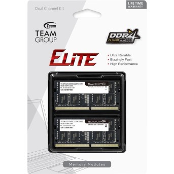 Оперативная память для ноутбука 32GB Kit (2x16GB) DDR4 3200Mhz TG ELITE SO-DIMM TED432G3200C22DC-S01 - Metoo (2)