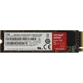 Твердотельный накопитель 1000GB SSD WD RED SN700 NVMe M.2 PCI-E R3430Mb/<wbr>s, W3000MB/<wbr>s WDS100T1R0C - Metoo (2)