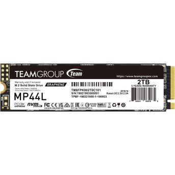 Твердотельный накопитель 2000GB SSD TeamGroup MP44L PCIe 4.0 R4800Mb/<wbr>s, W4400MB/<wbr>s TM8FPK002T0C101 - Metoo (1)
