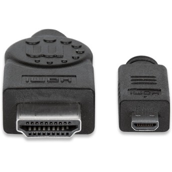 Кабель Manhattan HEC ARC 3D 4K HDMI(M) - Micro (M) Black 2м - Metoo (3)