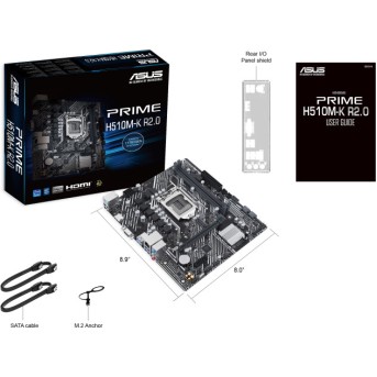 Материнская плата ASUS PRIME H510M-K R2.0 LGA1200 2xDDR4 4xSATA3 1xM.2 D-Sub HDMI mATX - Metoo (2)