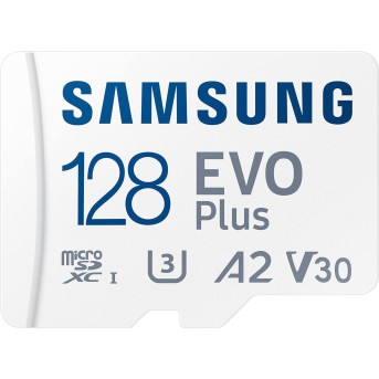 Карта памяти 128GB Samsung EVO Plus microSDXC+Adapter, Class 10, MB-MC128KA/<wbr>EU - Metoo (1)