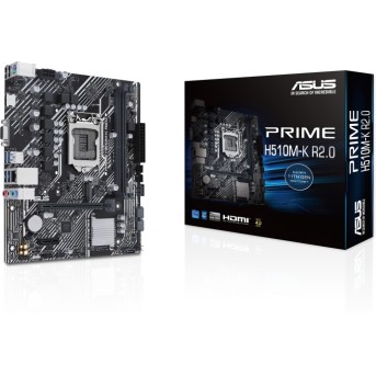 Материнская плата ASUS PRIME H510M-K R2.0 LGA1200 2xDDR4 4xSATA3 1xM.2 D-Sub HDMI mATX - Metoo (1)