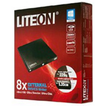 Привод LiteOn DVD-RW eBAU108-11 Slim USB 24x-8x черный - Metoo (5)