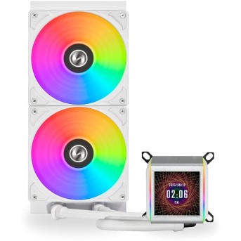 Водяное охлаждение для CPU Lian Li GA II LCD 280 ARGB 2x120mm White G89.GA2ALCD28W.00 - Metoo (5)