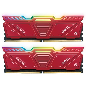 Оперативная память 32GB Kit (2x16GB)GEIL Polaris RGB 5200Mhz DDR5 PC5-41600 GOSR532GB5200C42DC Red - Metoo (1)
