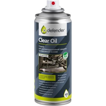 Антикоррозийное средство Defender Clear Oil, 400 ml бесцветный, аэрозоль - Metoo (2)