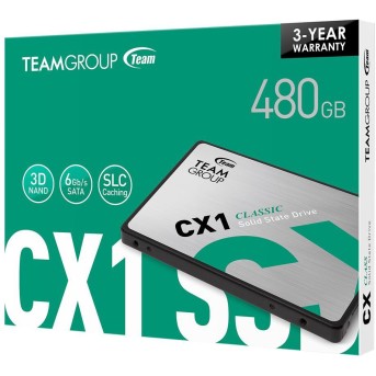Твердотельный накопитель 480GB SSD TeamGroup CX1 2.5” SATA3 R530Mb/<wbr>s, W470MB/<wbr>s T253X5480G0C101 - Metoo (4)