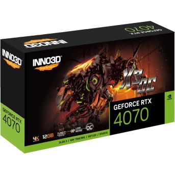 Видеокарта Inno3D GeForce RTX4070 X3 OC, 12G GDDR6X 192-bit HDMI 3xDP N40703-126XX-185252L - Metoo (2)
