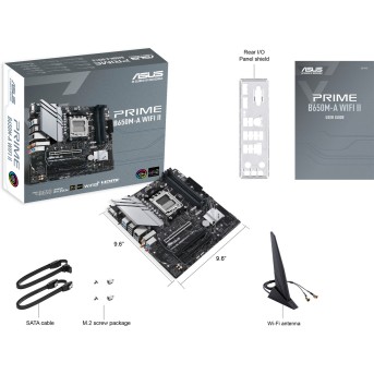 Материнская плата ASUS AM5 4xDDR5 4xSATA3 RAID 2xM.2 VGA HDMI DP mATX - Metoo (2)