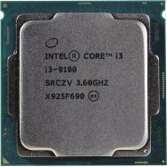 CPU Intel Core i3 9100 3,6GHz (4,2GHz) 6Mb 4/4 Core Coffe Lake 65W FCLGA1151 Tray
