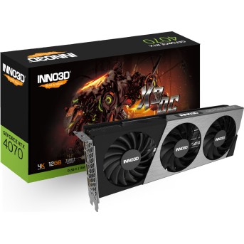 Видеокарта Inno3D GeForce RTX4070 X3 OC, 12G GDDR6X 192-bit HDMI 3xDP N40703-126XX-185252L - Metoo (1)