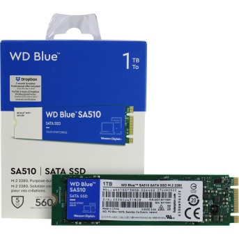 Твердотельный накопитель 1000GB SSD WD BLUE SA510 3D NAND M.2 SATA R560Mb/<wbr>s W520MB/<wbr>s WDS100T3B0B - Metoo (3)