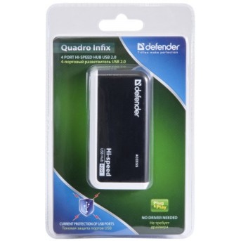Разветвитель USB 2.0 Defender QUADRO INFIX - Metoo (4)