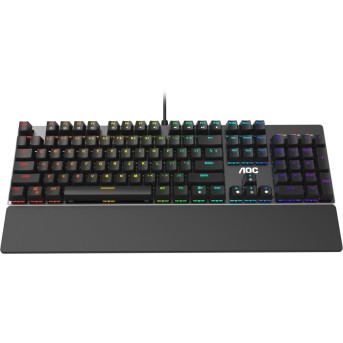 Механическая Игровая Клавиатура AOC GK500, 104 клавиш, RGB кабель 1,8м, USB2.0 RED GK500DR2R - Metoo (2)