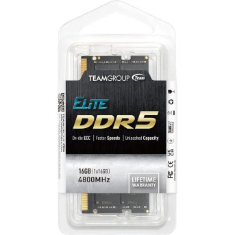 Оперативная память для ноутбука 16GB DDR5 4800Mhz Team Group ELITE SO-DIMM TED516G4800C40D-S01 - Metoo (5)