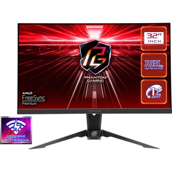 Монитор 31,5" ASRock PG32QF2B VA 2560x1440@165Hz 1мс 550cd/<wbr>m2 3000:1 2xHDMI DP Black - Metoo (1)