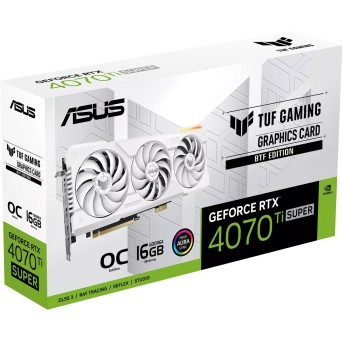 Видеокарта ASUS GeForce RTX4070Ti SUPER OC, GDDR6X 16GB 2xHDMI 3xDP TUF-RTX4070TIS-O16G-BTF-WHITE - Metoo (2)