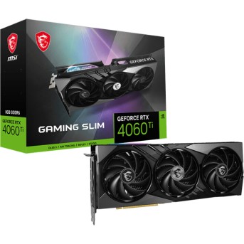 Видеокарта MSI GeForce RTX 4060TI GAMING SLIM 8G, GDDR6 HDMI 3xDP RTX 4060 TI GAMING SLIM 8G в Metoo.kz - Metoo (1)