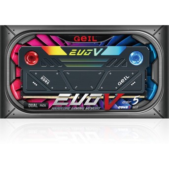 Оперативная память 32GB Kit (2x16GB) GEIL EVO V RGB 6800Mhz DDR5 PC5-54400 GESG532GB6800C36ADC Black - Metoo (7)