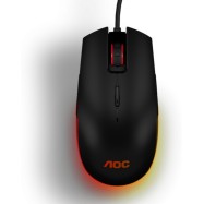 Мышь игровая AOC GM500 8 кн. 5000 dpi, USB2.0 кабель 1.8 м Черный GM500DRBE