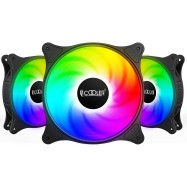 Вентилятор для корпуса PCCooler FX 120 ARGB BK 3 IN 1 3x(120x120x25mm) 1000-2000RPM 52,79CFM Black