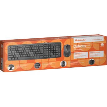 Проводной набор Клавиатура + Мышь Nomad Dacota C-270, 104+3 шт. клавиши, 1000 dpi, 1,5м - Metoo (4)