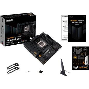 Материнская плата ASUS TUF GAMING B650M-E WIFI AM5 4xDDR5 4xSATA3 RAID 2xM.2 2xDP HDMI mATX - Metoo (3)