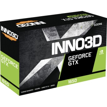 Видеокарта Inno3D GeForce GTX1650 GDDR6 TWIN X2 OC V3, 4G GDDR6 HDMI 3xDP N16502-04D6X-171330N - Metoo (2)