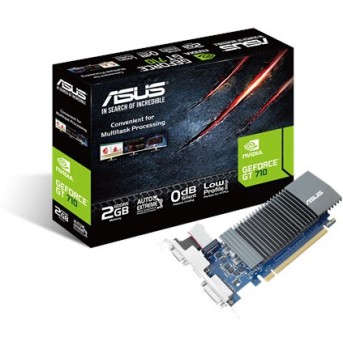 Видеокарта ASUS GeForce GT710 2Gb 32bit GDDR5 D-Sub DVI HDMI PCI Express 2.0 GT710-SL-2GD5-BRK-EVO - Metoo (1)