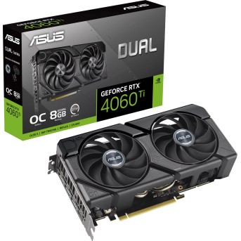 Видеокарта ASUS GeForce RTX4060Ti OC, 8GB GDDR6 128-bit HDMI 3xDP DUAL-RTX4060TI-O8G-EVO - Metoo (1)