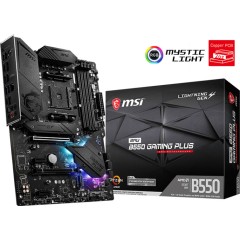 Материнская плата MSI MPG B550 GAMING PLUS AM4 4xDDR4 6xSATA3 RAID 2xM.2 HDMI DP ATX