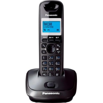 Радиотелефон PANASONIC KX-TG2521 (RUT) Спикерфон на трубке. Темно-серый металлик - Metoo (1)
