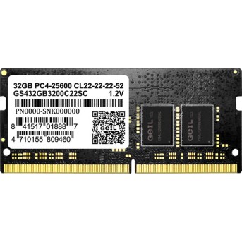 Оперативная память для ноутбука 8GB DDR4 2400MHz GEIL PC4-19200 SO-DIMM 1.2V GS48GB2400C17S - Metoo (3)