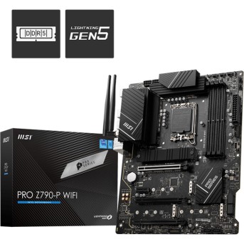 Материнская плата MSI PRO Z790-P WIFI LGA1700 4xDDR5 6xSATA3 RAID 4M.2 HDMI DP ATX - Metoo (1)