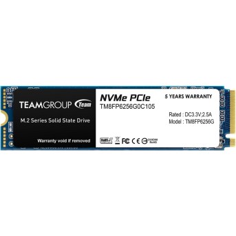 Твердотельный накопитель 256GB SSD TeamGroup MP33 M.2 NVMe R1600Mb/<wbr>s W1300MB/<wbr>s TM8FP6256G0C101 - Metoo (1)