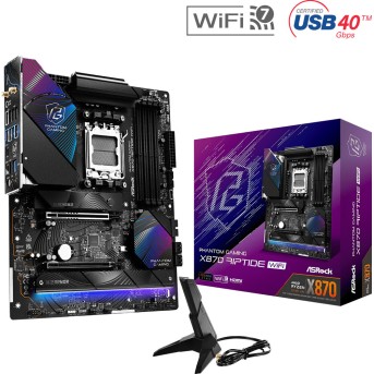 Материнская плата ASRock X870 RIPTIDE WIFI AM5 4xDDR5 4xSATA3 3xM.2 1xHDMI 2xType-C ATX - Metoo (1)