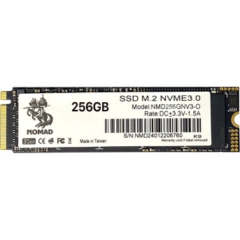 Твердотельный накопитель 256GB SSD NOMAD M.2 2280 PCIe3.0 NVMe R2400MB/<wbr>s W940MB/<wbr>s NMD256GNV3-O - Metoo (1)