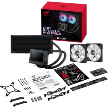 Водяное охлаждение CPU Asus ARGB Liquid CPU Cooler, 2 x12cm, ARGB, Black - Metoo (2)