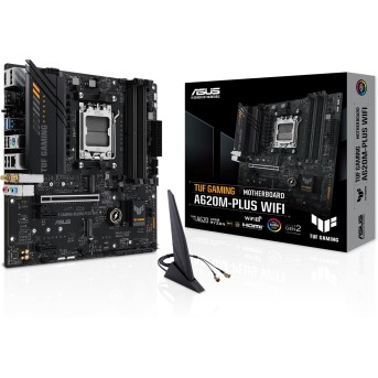 Материнская плата ASUS TUF GAMING A620M-PLUS WIFI AM5 4xDDR5 4xSATA3 RAID 2xM.2 HDMI 2x2DP mATX - Metoo (3)