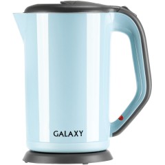 Чайник электрический с двойными стенками GALAXY GL0330, 2000Вт, Объем 1,7 л, 220В/<wbr>50Гц Голубой