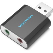 Звуковая карта Vention USB External sound card Black metal type. VAB-S17-B