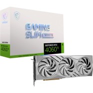 Видеокарта MSI GeForce RTX 4060 TI GAMING SLIM WHITE 16G, 16G GDDR6 128-bit HDMI 3xDP