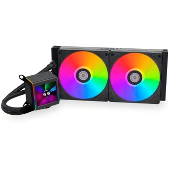 Водяное охлаждение для CPU Lian Li GA II LCD 280 ARGB 2x120mm Black G89.GA2ALCD28B.00 - Metoo (1)
