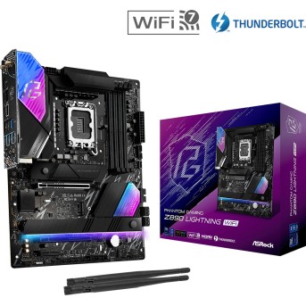 Материнская плата ASRock Z890 LIGHTNING WIFI LGA1851 4xDDR5 4xSATA 4xM.2 HDMI Type-C ATX - Metoo (1)